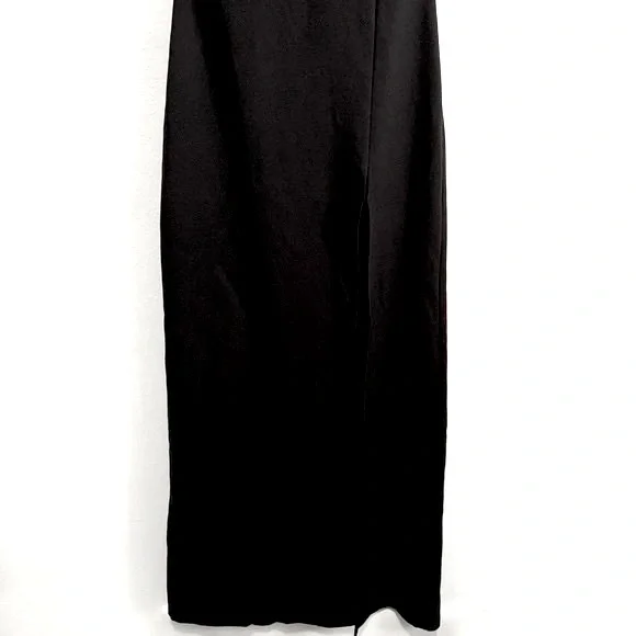 Lulu’s Conversation Piece Black Cap Sleeves Backless Maxi Dress - Picture 7 of 7